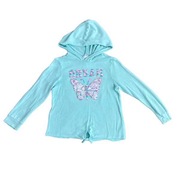 Btween sweater bundle girls 10 | blue pink flip sequin butterfly unicorn winter - Picture 2 of 12